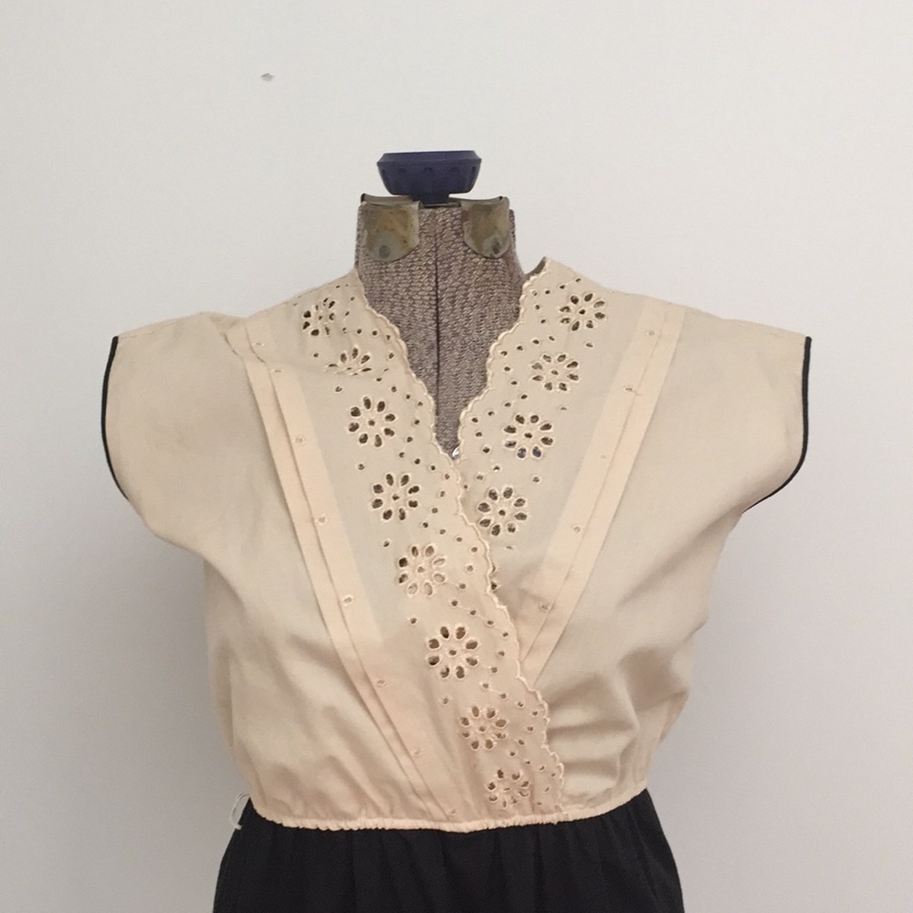 Black and Cream lace dress